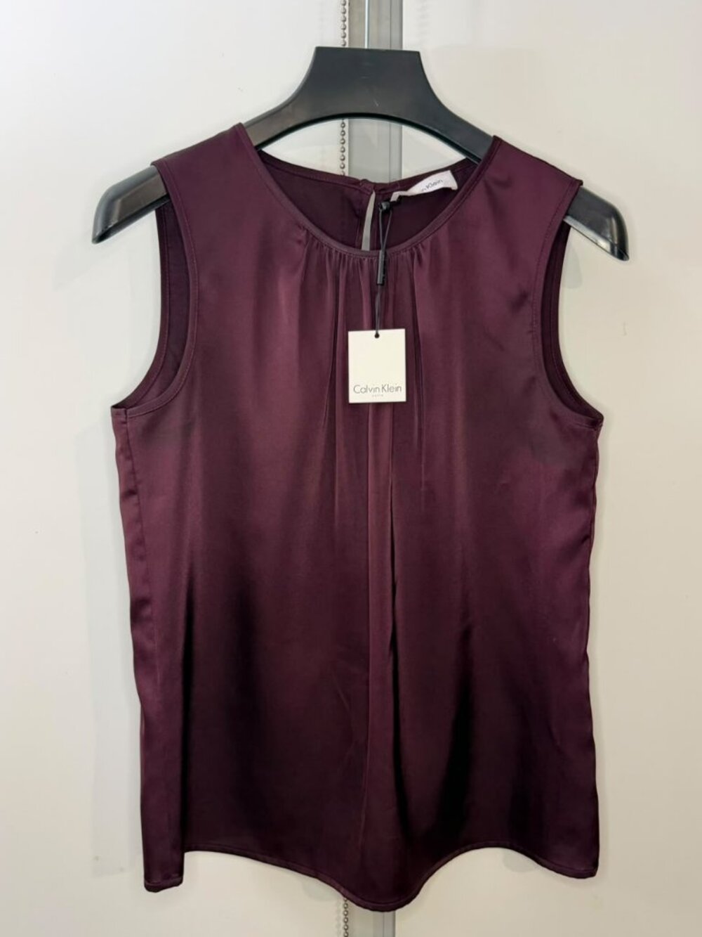 Calvin Klein Sleeveless Satin Blouse